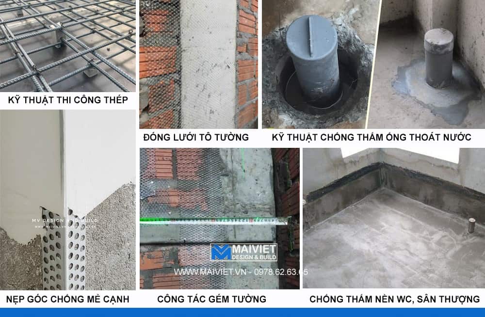 kỹ thuật thi công xây nhà phần thô 