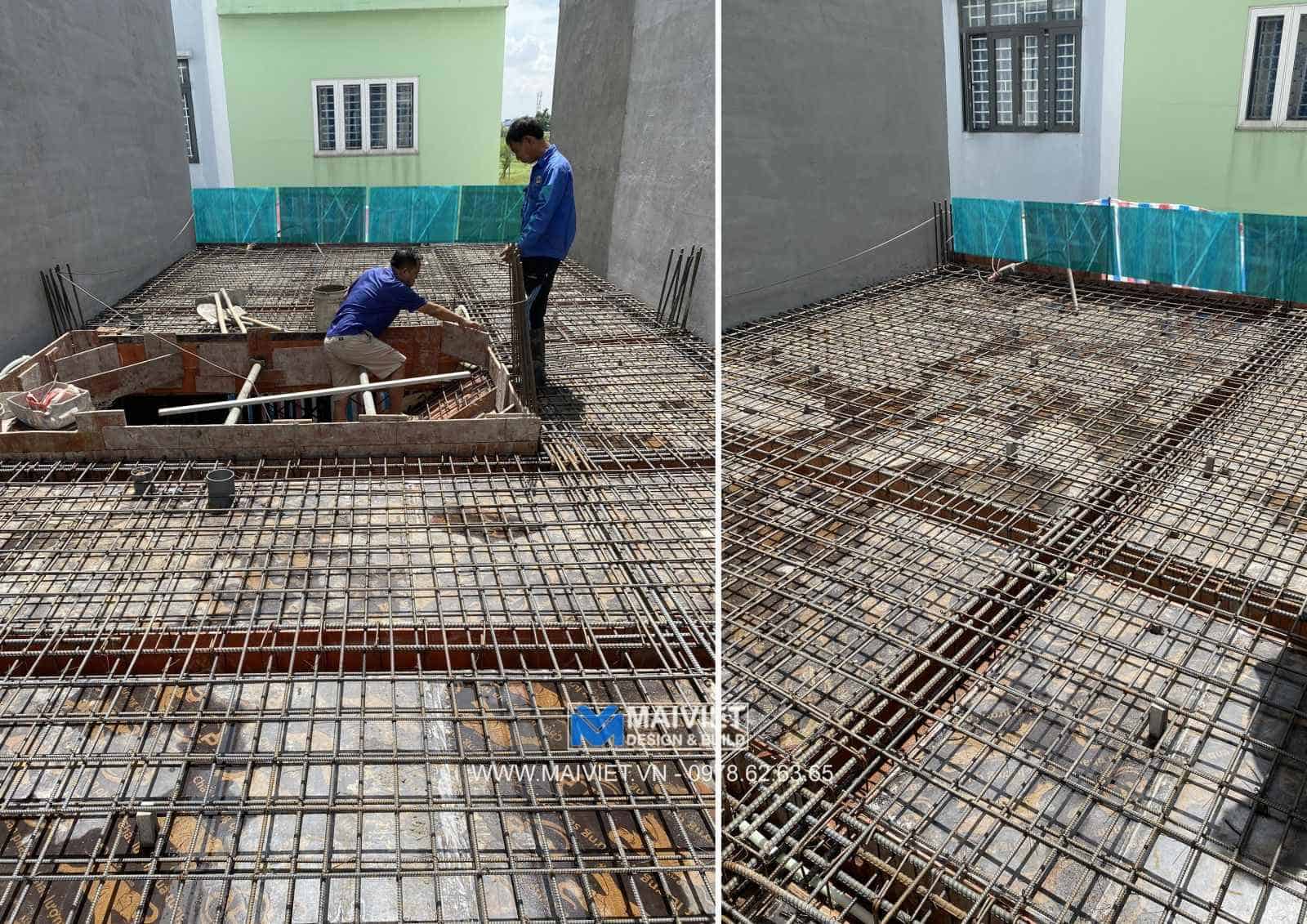 ảnh mình họa thi công phần thân nhà