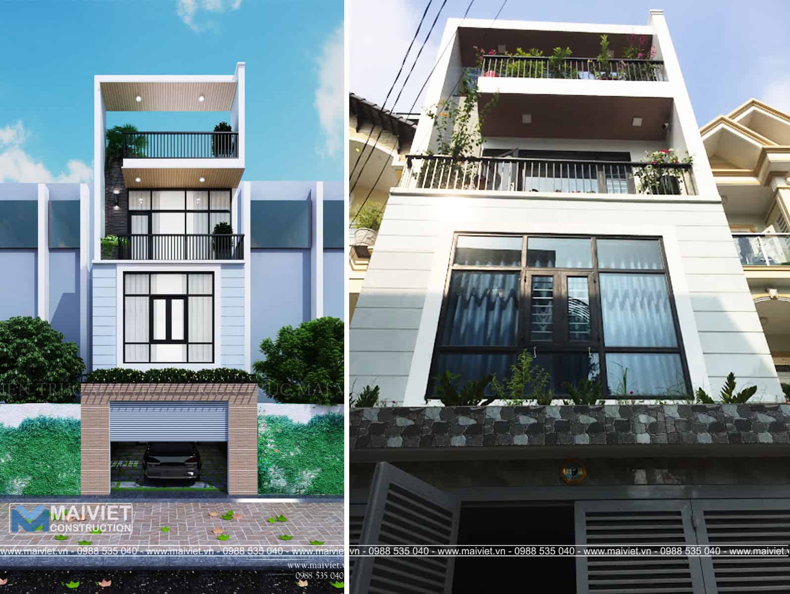 xây trọn gói nhà phố