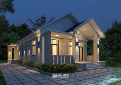 Mẫu nhà cấp 4 mái thái hiện đại: Giải pháp hoàn hảo cho gia đình Việt vùng ngoại ô.