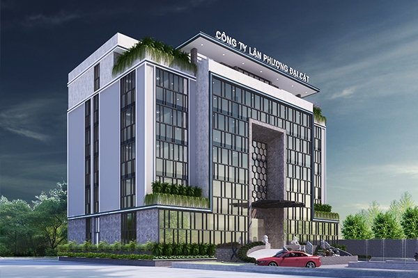 Thiết kế tòa nhà văn phòng công ty LÂN PHƯỢNG ĐẠI CÁT tại Cảm Mỹ Đồng Nai